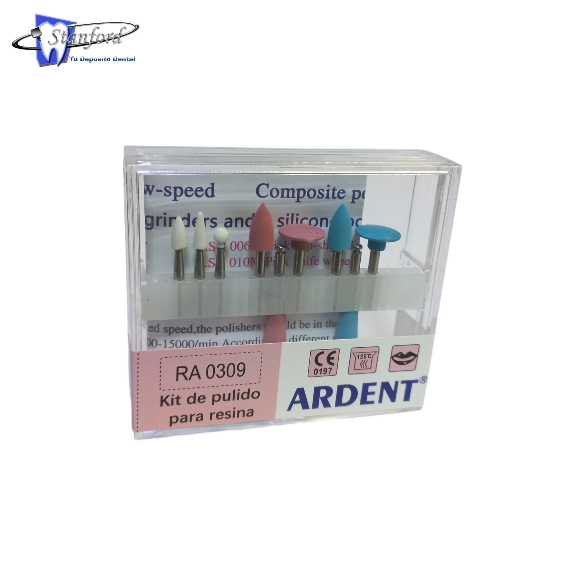 thumbnail image 2 of AZDENT Dental Composite Resin Polishing Kit – RA0309 – For Low-Speed Handpiece – Laboratory & Clinical Use 2 of 5