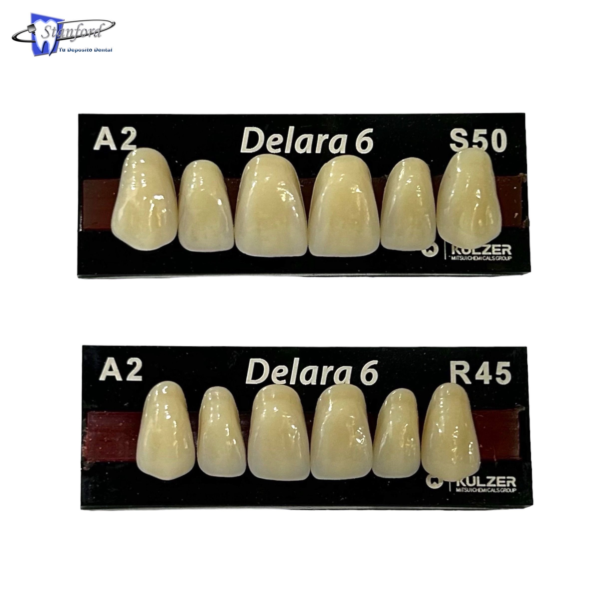 Dientes para prótesis de resina Delara A2 1x6 Superior depositodentalstanford-irapuato