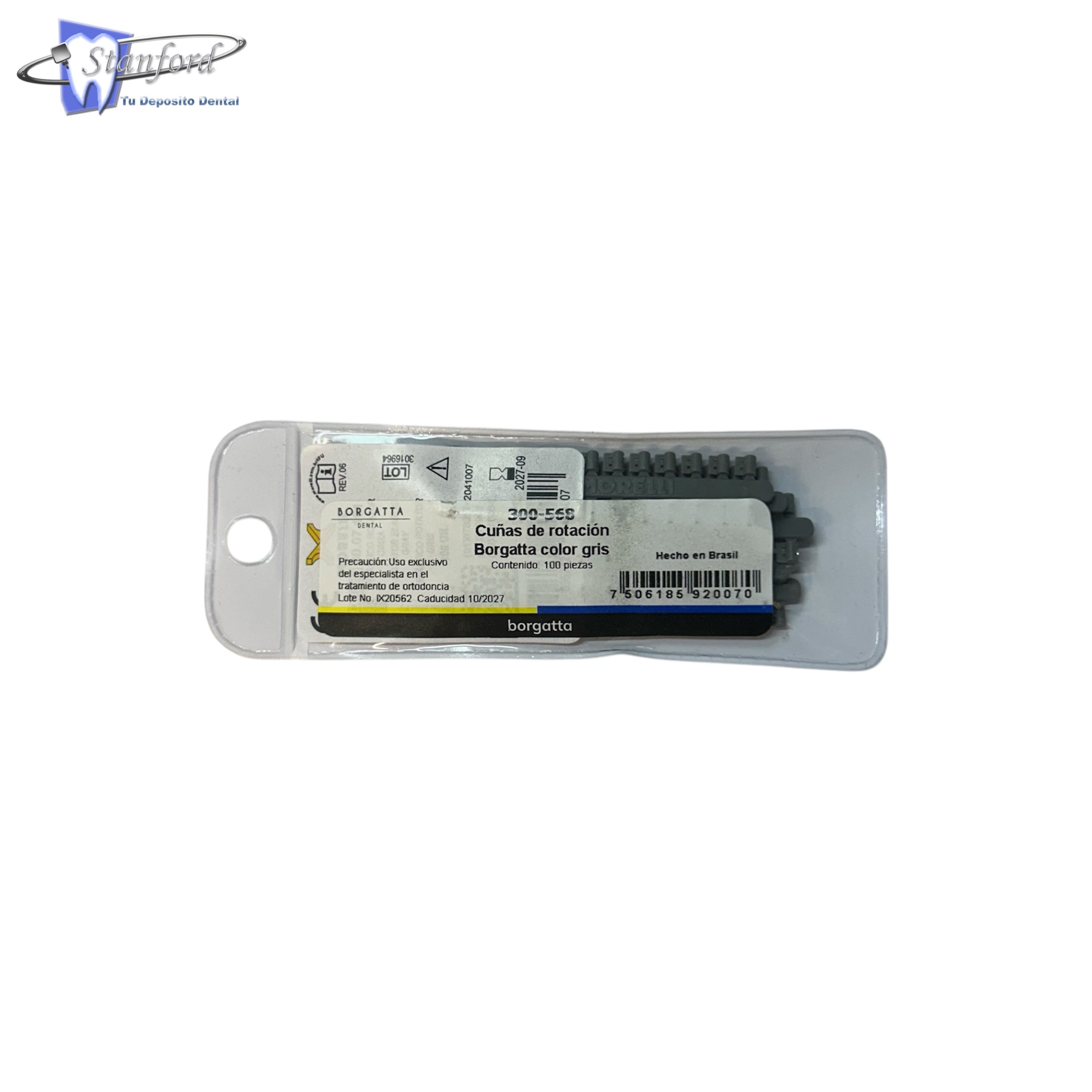 Cuñas De Rotación Borgatta Color Gris C/100 Piezas