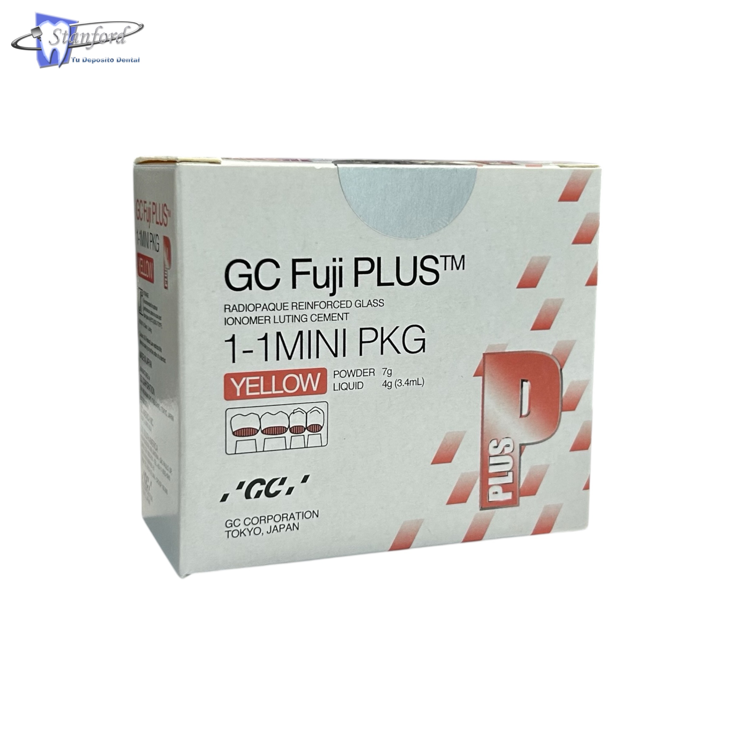 Fuji Plus Ionomero De Vidrio P/Metal Y Libre Metal Tipo 1 Yellow (Capsula)