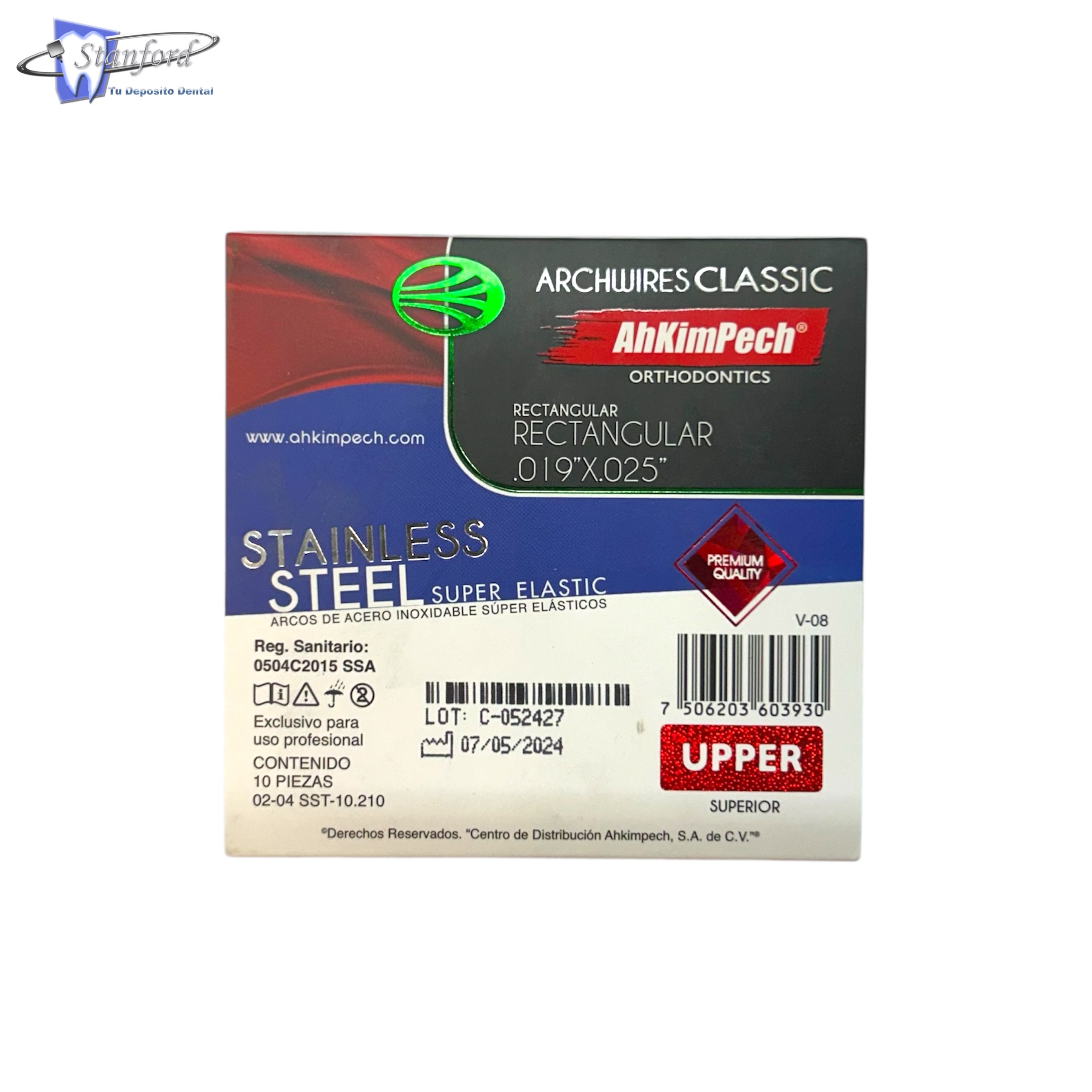 Arco Stainless Steel .019 X .025 U Paq. C/10 Pzas. Stylus