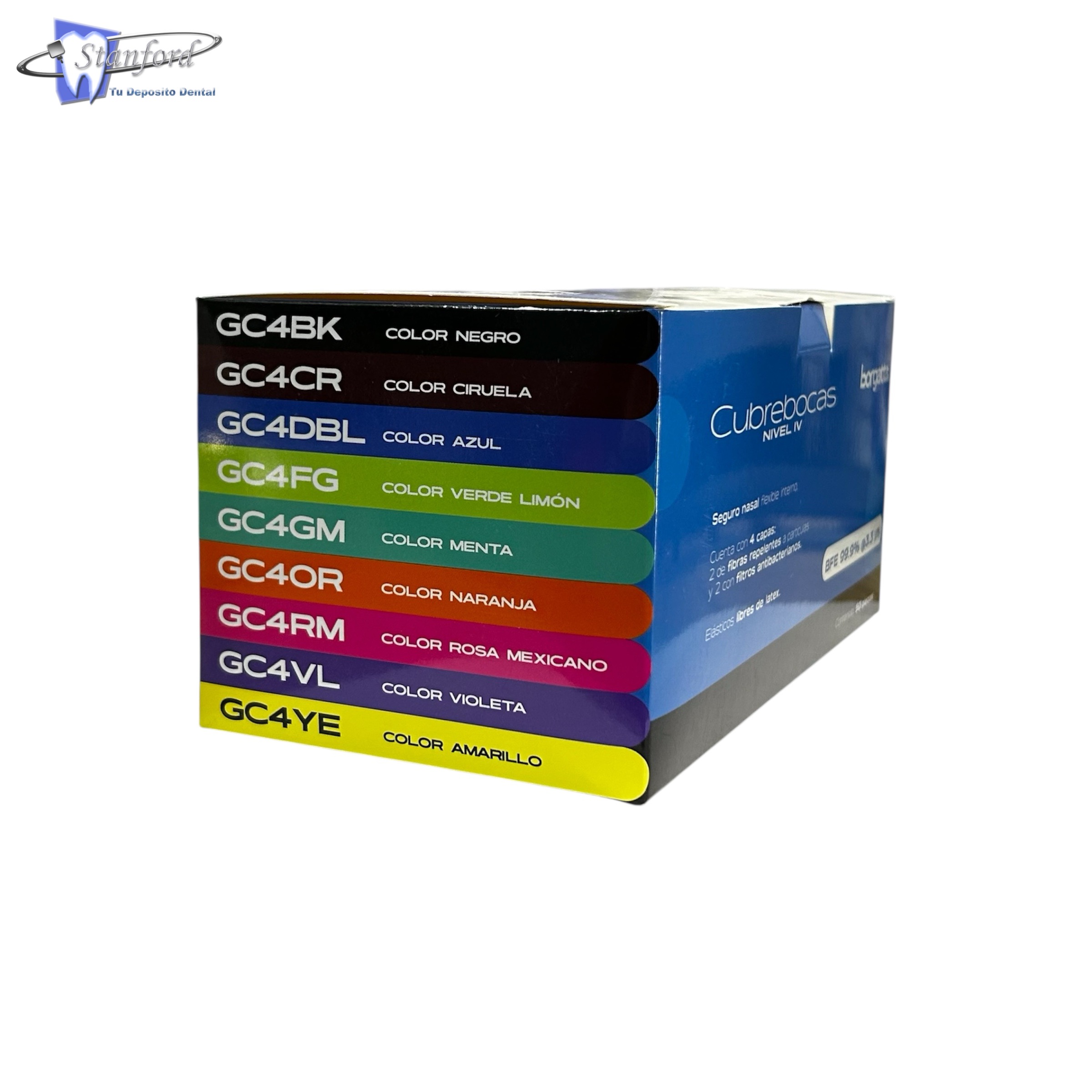 Cubrebocas Nivel Iv Color Negro Black