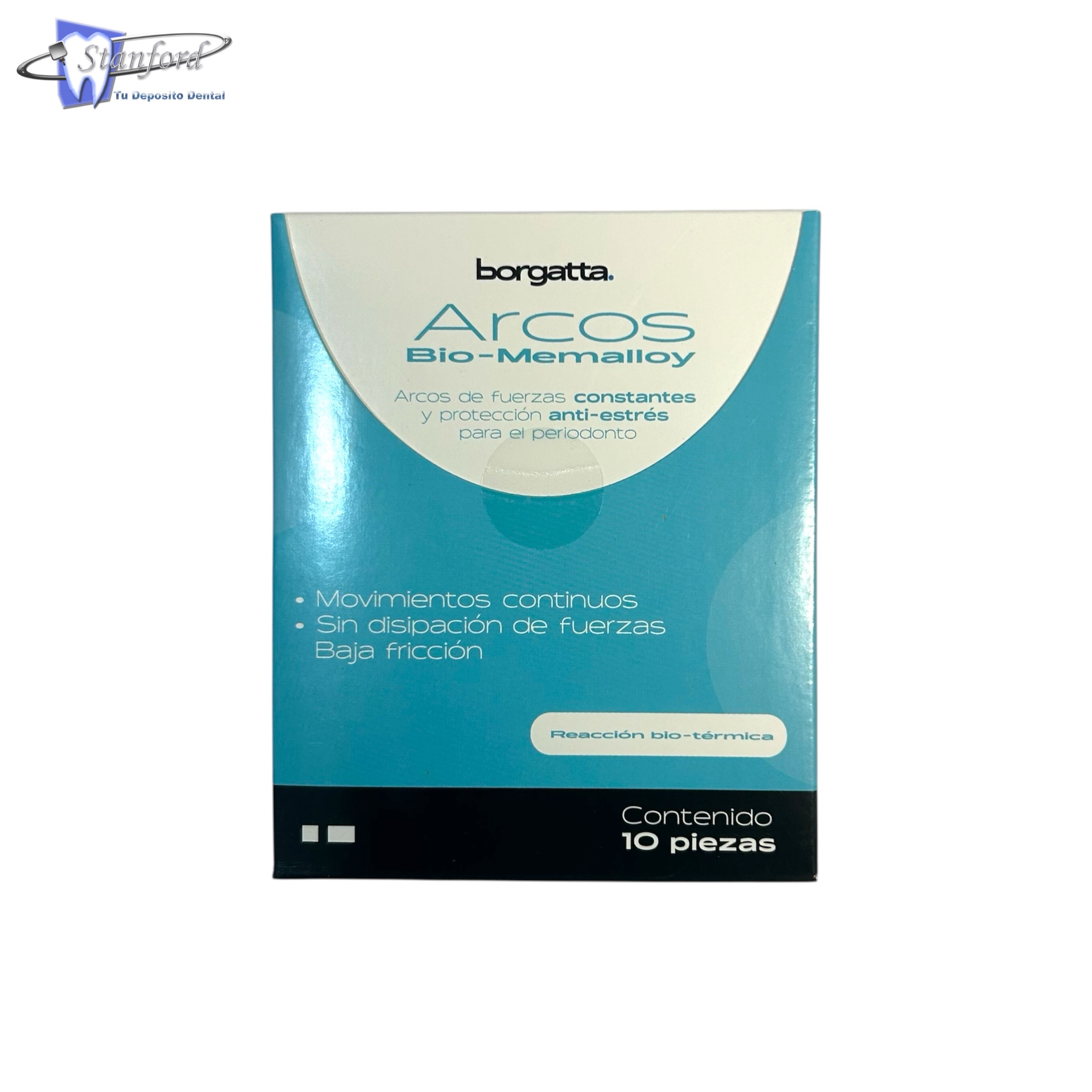 Arco Biomemalloy Borgatta .018X.025 Superior Con 10 Piezas