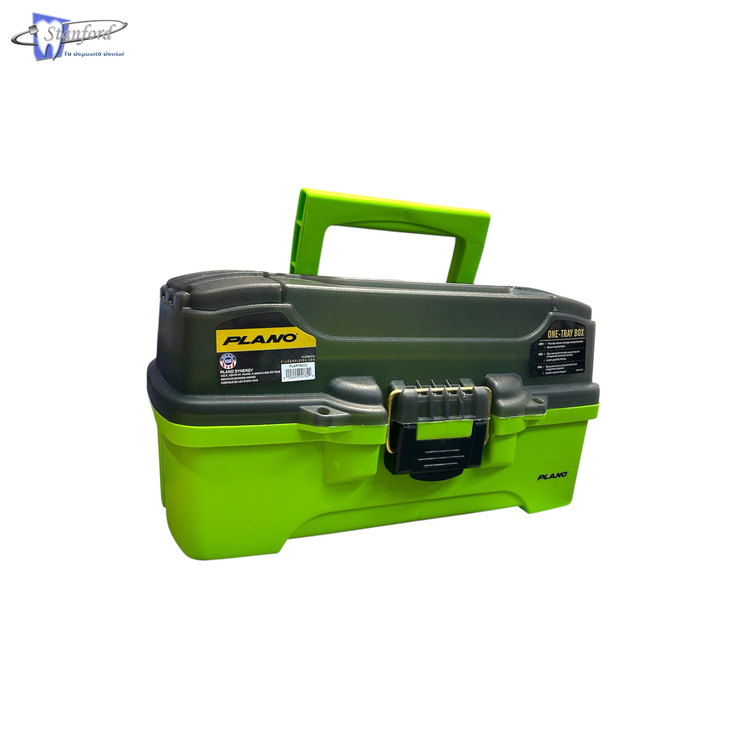Caja Plano 1A Charola 6201 Verde Brillante 14X8.25X7.25