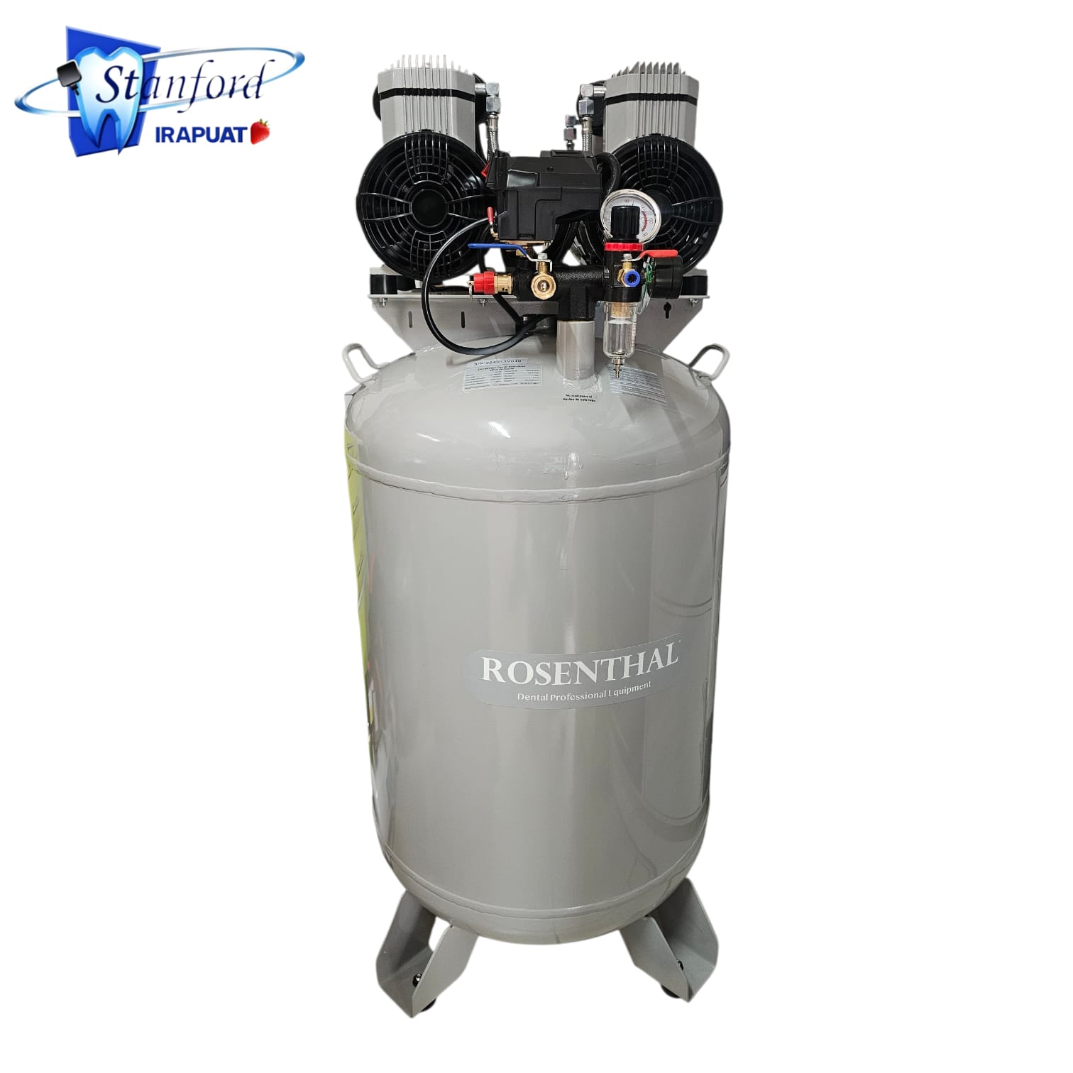 Compresor-Silencioso-ROSENTHAL-con-Control-Digital-4HP-150L-Horizontal-deposito-dental-stanford-irapuato